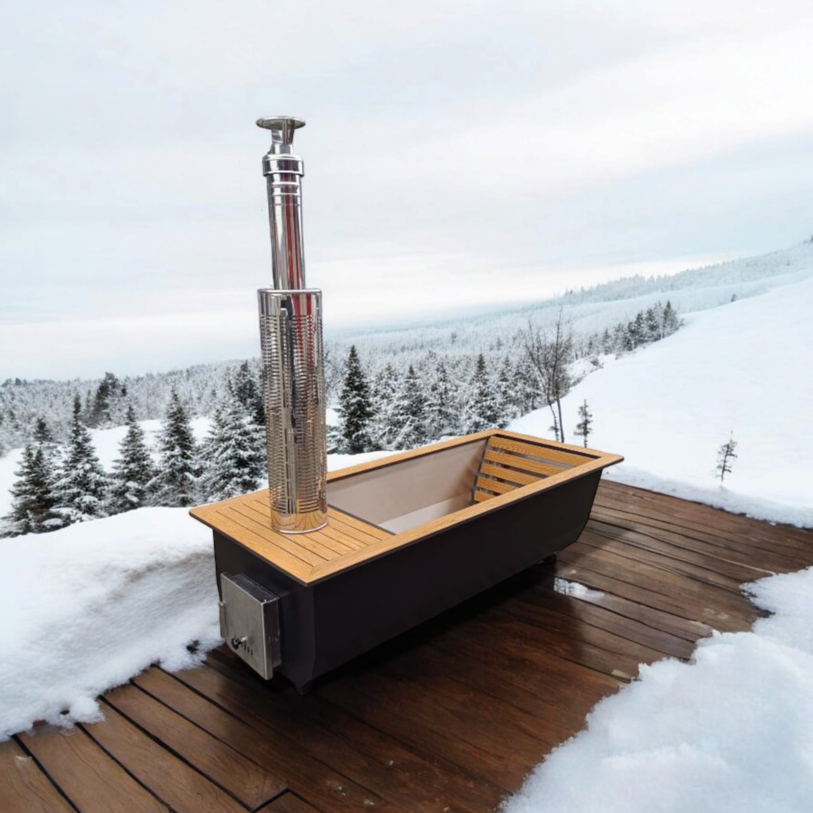 lava garden w otoczeniu sniegu